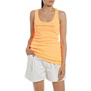Replay Dames W3989H shirt met schouderbandjes/cami shirt, 419 oranje, XL, 419, oranje, XL