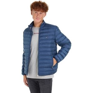 Tommy Hilfiger Opvouwbare gerecyclede overgangsjas voor heren, Blauw (Egeïsche Zee), XS