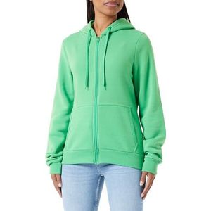 Libbi Stijlvolle capuchontrui voor dames met ritssluiting polyester sappig groen maat L, Juicy Green, L
