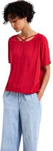 Street One - Blouse - Lichtgewicht - Ronde Halslijn - Korte Mouwen - Viscose