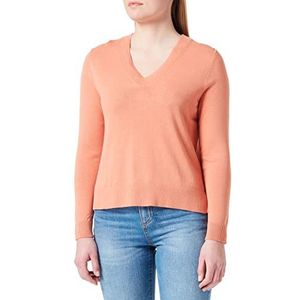 s.Oliver Dames V-hals pullover lange mouwen, oranje, 44, oranje, 44