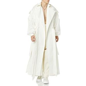maison blanche All Gender Trench-Coat met lange mouwen, Off White, 6, Wit