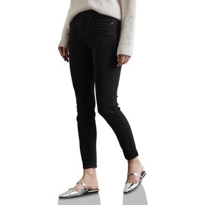 STREET ONE Style York jeansbroek voor dames, slim en high, Black Clean, 28W / 30L