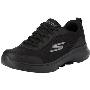 Skechers Heren GO Walk 7 Sneakers, zwart textiel/synthetisch, 6.5 UK, Zwart Textiel Synthetisch, 40 EU