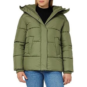 TOM TAILOR Dames Bufferjas met capuchon 1032483, 10905 - Tree Moss Green, 3XL