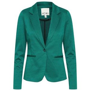 ICHI IHKATE Damesblazer, korte blazer, jas met stretch en reverskraag, Cadmium Green (185424), XL