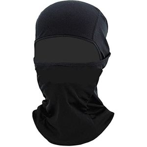 ATETEO Bivakmuts gezicht motorfiets fietsen skimasker voor helm-UV-bescherming nekwarmer, lichtgewicht, ademend, zwart, één maat, A - Zwart, one size