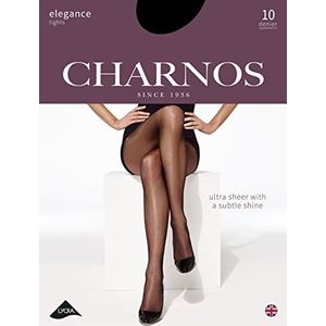 CHARNOS Dames Elegance 10 Denier Panty Visone Large, Vison, L