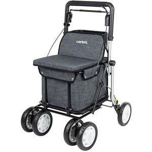 Carlett - Lett900 - Boodschappenrollator - Grijs - 36 liter - 15 kg draagvermogen