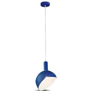 Brightium Lamphouder - lamphouder van kunststof E14 met schuifscherm van blauw aluminium, ideaal voor decoratieve en functionele verlichting