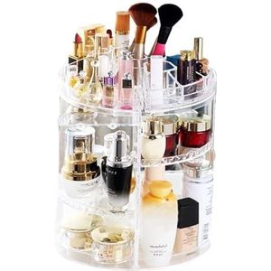Globly 360° draaibare make-uporganizer voor cosmetica- en schoonheidsproducten, make-upkwasten en parfums