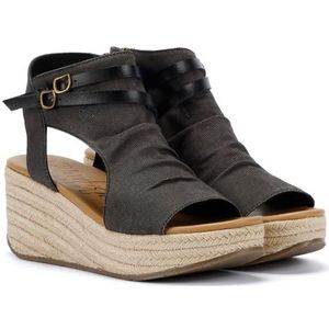 Blowfish Malibu Espadrille sandalen met sleehak voor dames, Zwart, 40 EU