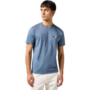 Wrangler - Small Graphic T-shirt - Korte Mouwen - Wit - 100% Katoen