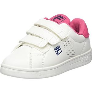 FILA Crosscourt 2 NT Velcro Kids Sneaker, White-Carmine, 32 EU