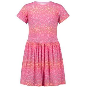 Meisjes Jersey Dress Animal AOP, Paradise Pink, 128