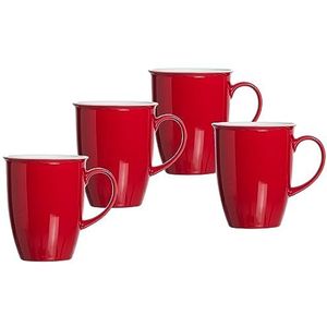 Koffiemokken set Doppio, 4-delig, rood