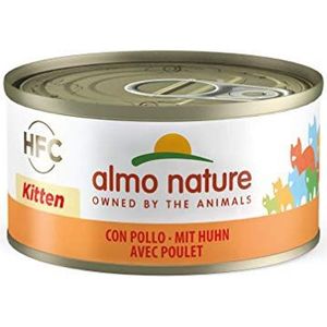 Almo Nature HFC Kitten Complete voeding voor kattenjongens, natvoer met kip, verpakking van 24 stuks (24 x 70 g)