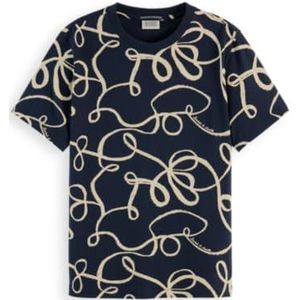 Scotch & Soda - T-shirt - Zeer Donkerblauw - Dames