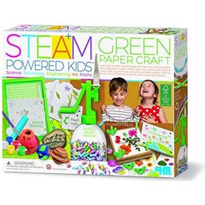 4M Green Paper Craft | Steam Powered Kids | Recycling Paper Craft Kit | Eco STEAM Kit - Ambacht, wetenschap & activiteit | 5+