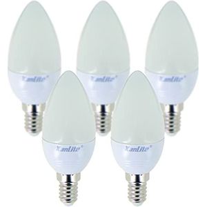 LED-lamp kaars - fitting E14, 5-5 W cons. (40 watt) – warmwit licht.