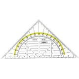 LINEX 100414085 geodriehoek 16 cm voor school en kantoor 1616G geometrie-driehoek GEO 180 graden met mm schaal
