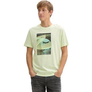 TOM TAILOR T-shirt voor heren, 29078 - Lime Cream Green, XXL