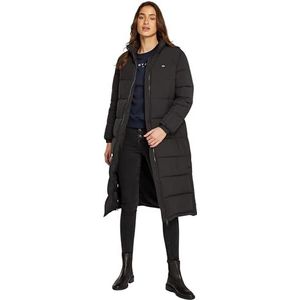 Tommy Jeans Dames TJW MAXI ESSENTIAL PUFFER DW0DW19918 Puffer Coat, zwart (zwart), M, Zwart (zwart), M