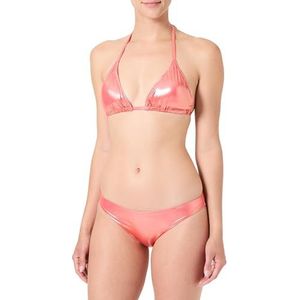 Bikiniset metallic stof, Koraal, 34