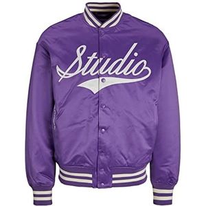 JACK & JONES heren jorstudio bomberjack, Diepe lavendel, M