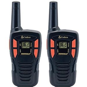 Cobra AM255 - Portofoon - Zwart - 8 Geheugenkanalen - Oplaadbaar - USB-oplaadaansluiting - 2 Stuks