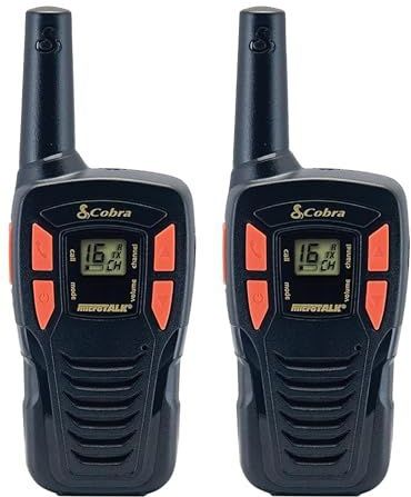 Cobra AM255 - Portofoon - Zwart - 8 Geheugenkanalen - Oplaadbaar - USB-oplaadaansluiting - 2 Stuks