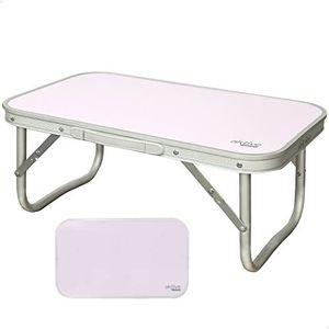 Aktive 52869 Strandtafel, inklapbaar, 56 x 34 x 24 cm, roze zacht, aluminium frame, houten plaat, camping klein