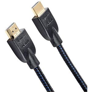 Amazon Basics High-speed HDMI-kabel (18 Gbit/s, 4 K/60 Hz), 1,8 m, 5 stuks, nylon gevlochten
