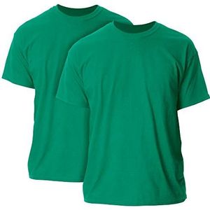 Gildan Heren Ultra katoenen T-shirt, stijl G2000, verpakking van 2, Kelly Green, Medium, Kelly Groen, M