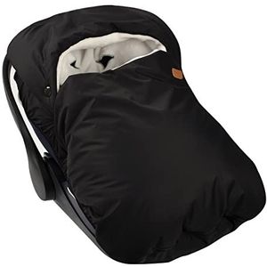 BÉABA, Voetenzak Cosy/autostoel, geschikt voor alle stoelen, groep 0, 0-12 maanden, waterdicht, winddicht, ademend, Tog-6, dubbel fleece, 3- en 5-punts gordelsysteem, zwart