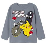 NAME IT - NMMSTERN POKEMON - Shirt - Duifblauw - Lange Mouw