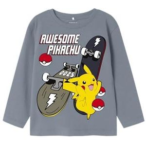 NAME IT - NMMSTERN POKEMON - Shirt - Duifblauw - Lange Mouw