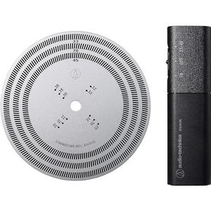 Audio Technica AT6181DL Turntable Rotation Speed Stroboscope Disc and Quartz Strobe Light (Silver/Black)