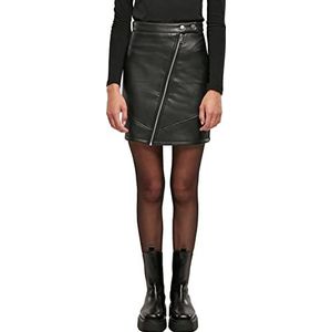 Urban Classics Dames Dames Synthetisch Lederen Biker Rok, Zwart, L, zwart, L