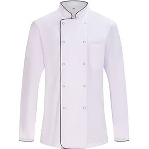 Chef - Korte Mouwen Keukenuniform - Wit - 80% Polyester 20% Katoen