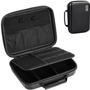 Procase Etui compatibel met MacBook Power Adapter Magic Mouse 2 Apple Pencil opslag USB Flash Disk SD-kaart oplader iPad iPhone stootvaste tas voor elektronische accessoires, Zwart, XL, Draagbaar