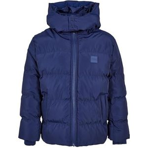 Urban Classics Jongensjas met capuchon Puffer, Space Blue, 110-116