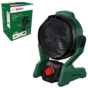 Bosch Home and Garden draagbare accuventilator UniversalFan 18V-1000 (zonder accu, 18 Volt System, voor DIY, camping en meer, luchtstroomvolume: 1000 m³/h, in kartonnen doos)