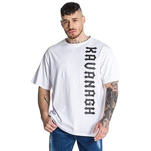 Gianni Kavanagh wit, ruitpatroon, oversized T-shirt, XXL heren, Regulable, XXL