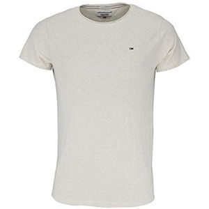 Tommy Jeans Heren KNIT T-shirt met korte mouwen, beige (Oatmeal Htr 231), XXL