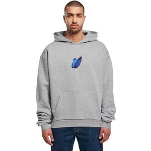 Mister Tee Le Papillon Heavy Oversized Hoody voor heren, grijs, M