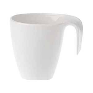 Villeroy en Boch Flow koffiemok, 340 ml, premium porselein, wit