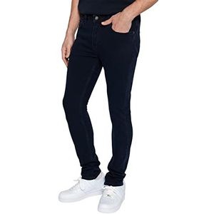 Trendyol Heren Herren Gerade Schlank Normale Taille Jeans, marineblauw, 8