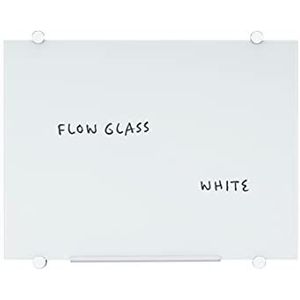 Bi-Office Whiteboard van glas, droog afwisbaar, niet magnetisch, kleur wit, 90 x 60 cm