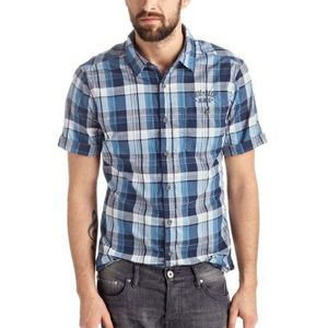 edc by ESPRIT heren slim fit vrijetijdshemd korte mouwen